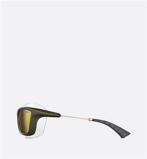 DiorXplorer S1U Khaki Rectangular Sunglasses .